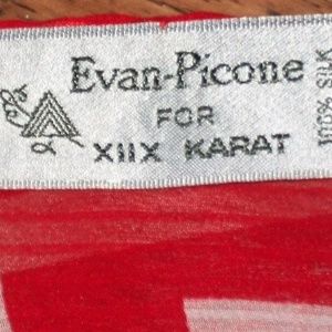 Vintage Signed Evan Picone XIIX KARAT 100% Silk!